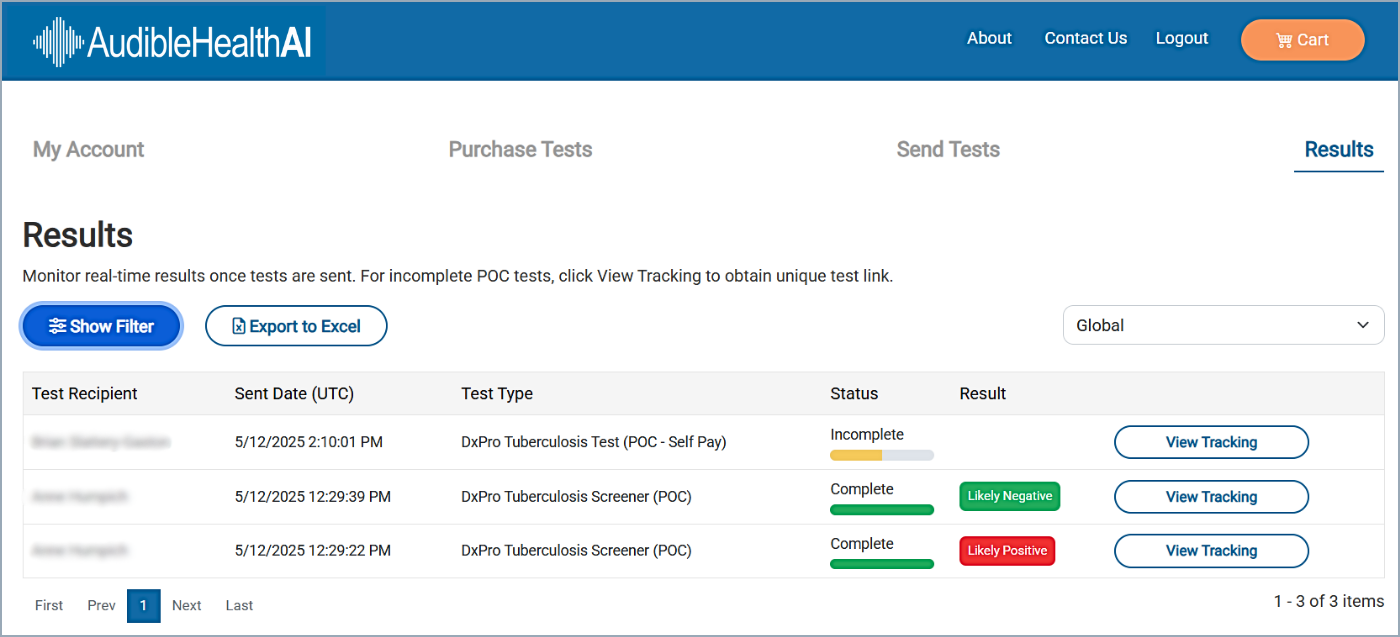 TestHub Results